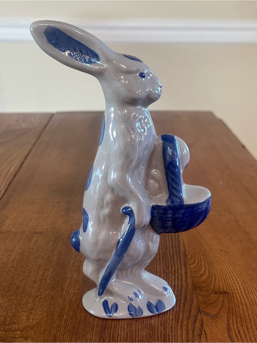 BBP Beaumont Brothers Pottery Salt Glazed Standing Bunny Rabbit 8”